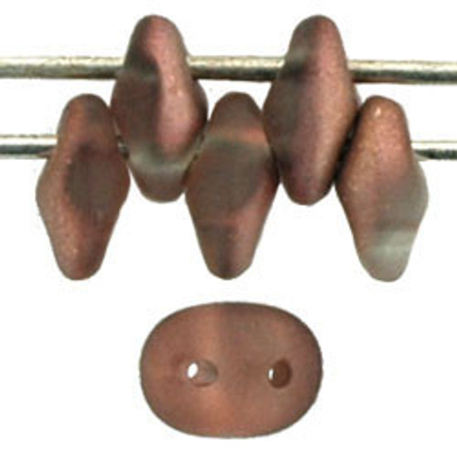 Matubo SuperDuo 5 x 2mm Bead, Matte - Apollo - Gold, 2.5-Inch Tube