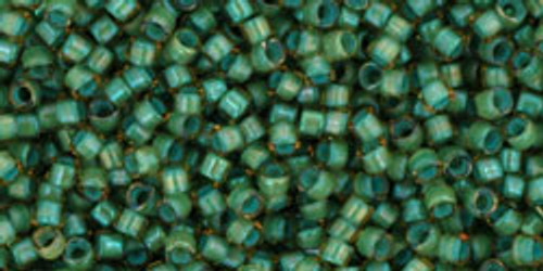 TOHO Treasure #1 (11/0) Seafoam-Lined Light Topaz Rainbow, 2.5-Inch Tube