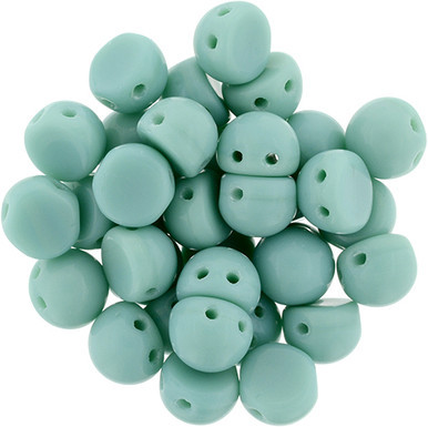CzechMates Cabochon 7mm Dome-Shaped Bead, Turquoise, 2.5-Inch Tube