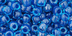 TOHO Round 6/0 Seed Bead Inside-Color Aqua/Capri-Lined, 2.5-Inch Tube