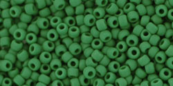 TOHO Round 11/0 Tube 2.5" : Opaque-Frosted Pine Green