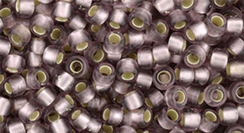 TOHO Round 8/0 Seed Bead Silver-Lined Frosted Light Amethyst, 2.5-Inch Tube