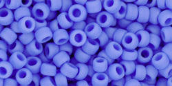 TOHO Round 8/0 Seed Bead Opaque-Frosted Periwinkle, 2.5-Inch Tube