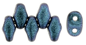 Matubo MiniDuo 4 x 2mm Bead, Polychrome - Indigo Orchid, 2.5-Inch Tube