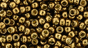 TOHO Round 8/0 Seed Bead Permafinish Galvanized Medal Bronze, 2.5-Inch Tube