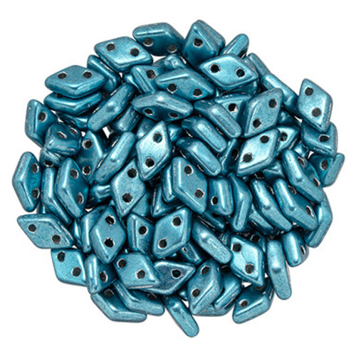 CzechMates Diamond 6.5 x 4mm Bead, ColorTrends Saturated Metallic Quetzal Green, 2.5-Inch Tube
