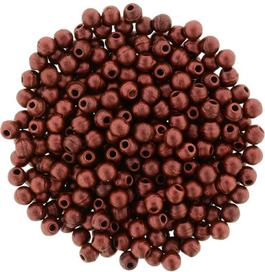 Starman Finial Half-Drilled Round Bead 2mm Tube 2.5" : Matte - Metallic Lava