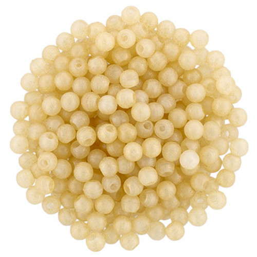 Starman Finial Half-Drilled Round Bead 2mm Tube 2.5" : Milky Antique Shimmer