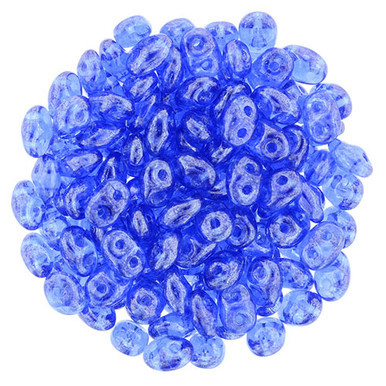 Matubo SuperDuo 5 x 2mm Bead, Luster Sapphire, 2.5-Inch Tube