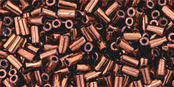 TOHO Bugle #1 3mm Tubular Seed Bead Dark Bronze, 2.5-Inch Tube