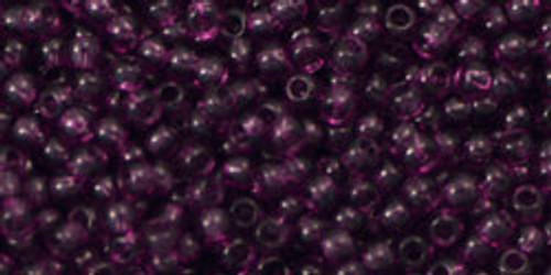TOHO Round 11/0 Tube 2.5" : Transparent Med Amethyst TOHO Round 11/0 Tube 2.5" : Transparent Med Amethyst