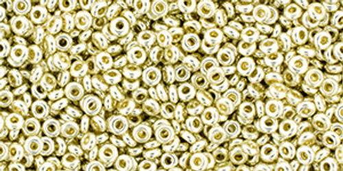 TOHO Demi Round 11/0 Seed Bead Permafinish Galvanized Aluminum, 2.5-Inch Tube