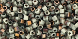 TOHO Cube 2mm Seed Bead HYBRID Apollo - Frosted Lt Beige, 2.5-Inch Tube