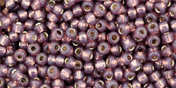 TOHO Round 11/0 Tube 2.5" : Silver-Lined Milky Nutmeg