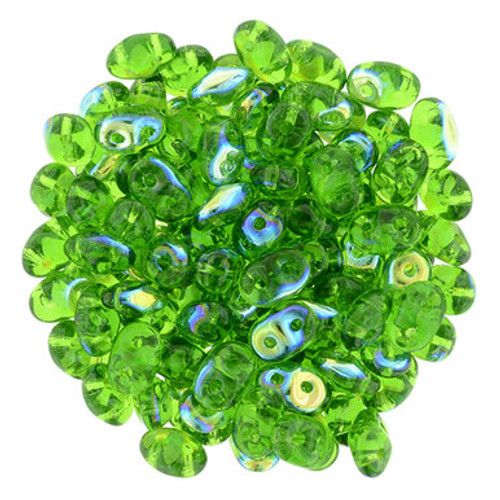 Matubo SuperDuo 5 x 2mm Bead, Chrysolite AB, 2.5-Inch Tube