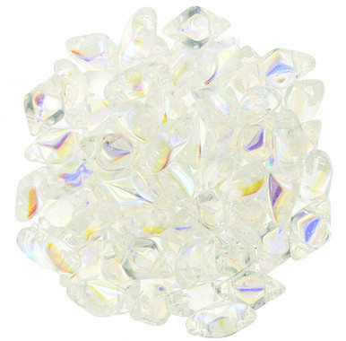 Matubo GEMDUO 8 x 5mm Bead, Crystal AB, 2.5-Inch Tube