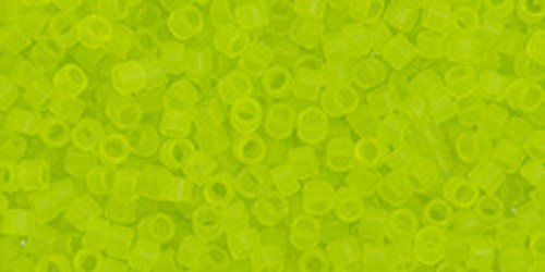 TOHO Treasure #1 (11/0) Transparent Frosted Lime Green, 2.5-Inch Tube