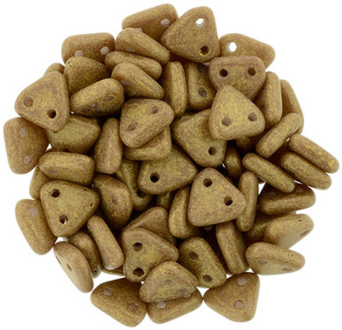 CzechMates Triangle 6mm Triangle Bead, Pacifica - Macadamia, 2.5-Inch Tube