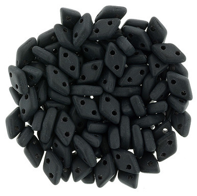 CzechMates Diamond 6.5 x 4mm Bead, Matte Jet, 2.5-Inch Tube