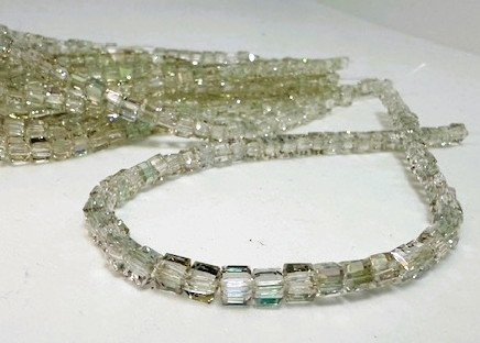 Chinese Glass Cubes Clear AB