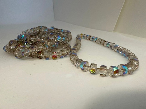 Chinese Glass Disc Rondelle Mystic Crystal 8x4mm