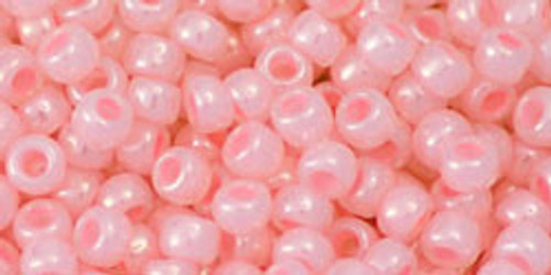 TOHO Round 8/0 Seed Bead Ceylon Innocent Pink, 2.5-Inch Tube