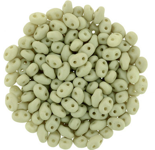 Matubo MiniDuo 4 x 2mm Bead, Saturated Lt Olive, 2.5-Inch Tube