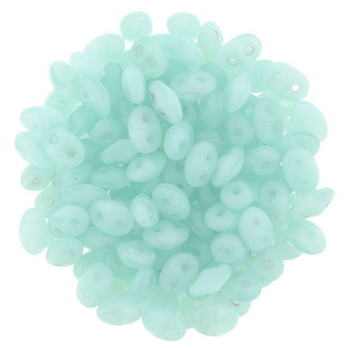 Matubo SuperDuo 5 x 2mm Bead, SuperDuo 5 x 2mm 2.5" Tube : Matte - Milky Peridot, 2.5-Inch Tube