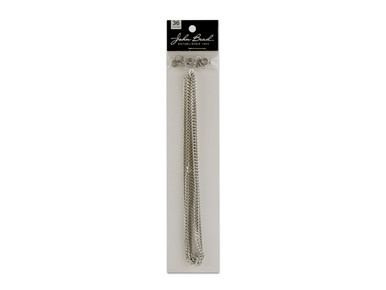 36-Inch Chain and Findings Set - 3mm Curb Chain : Nickel