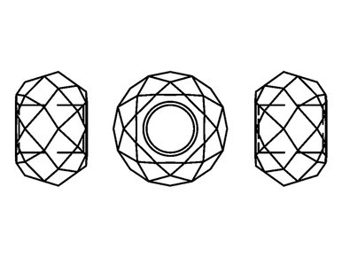 PRESTIGE 5042 Briolette XL Hole 6mm Bead Crystal Shimmer 2x