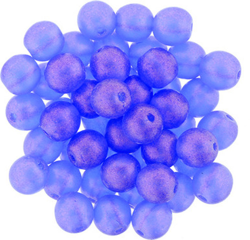 Starman Round Beads 6mm : Cosmic Twinkle - Sapphire (50pcs)