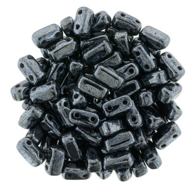 CzechMates Bricks 6 x 3mm Bead, Hematite - 50pcs