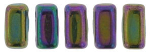 CzechMates Bricks 6 x 3mm Bead, Iris - Purple - 50pcs