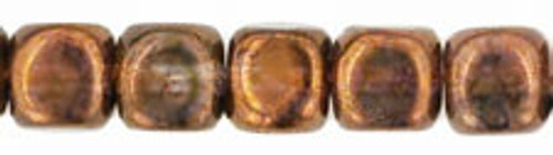 Starman Cubes - 7 x 5mm : Luster - Transparent Gold/Smokey Topaz (50pcs)