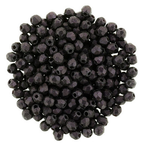 Starman Fire-Polish 2mm : Metallic Suede - Dk Plum (50pcs)