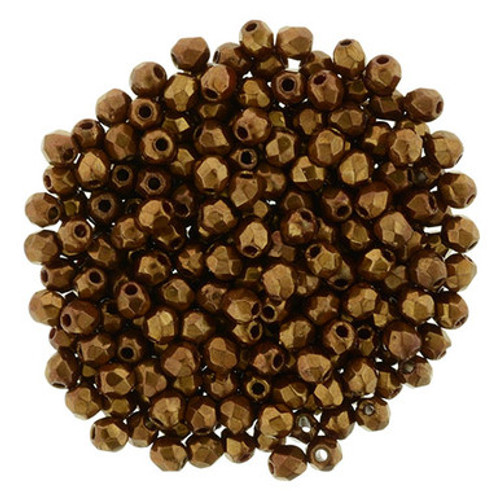 Starman Fire-Polish 2mm : Patina - Copper Bronze (50pcs)
