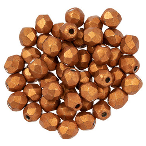 Starman Fire-Polish 3mm : ColorTrends: Saturated Metallic Russet Orange (50pcs)