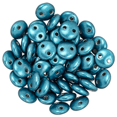 CzechMates Lentil 6mm Bead, ColorTrends Saturated Metallic Quetzal Green - 50pcs