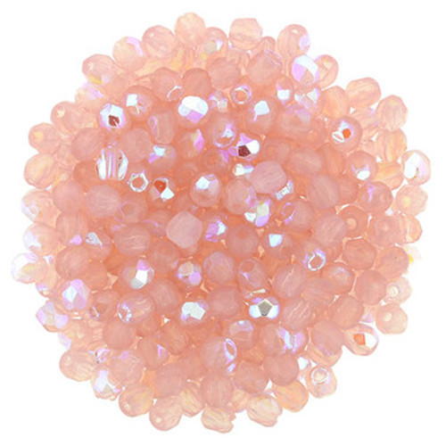 Starman Fire-Polish 2mm : Milky Pink AB (50pcs)
