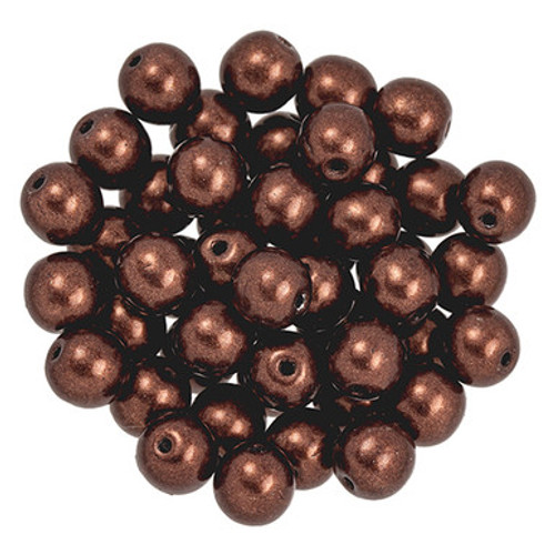 Starman Round Beads 6mm : ColorTrends: Saturated Metallic Chicory Coffee (50pcs)
