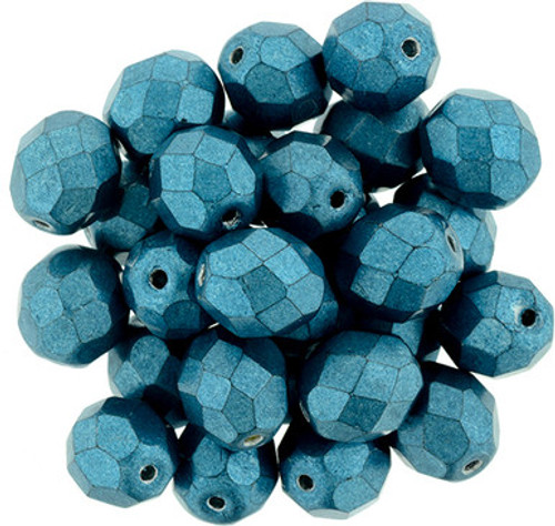 Starman Fire-Polish 8mm : ColorTrends: Saturated Metallic Shaded Spruce (25pcs)