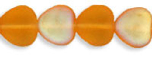 Starman Heart Beads 8 x 8mm : Matte Topaz AB (25pcs)