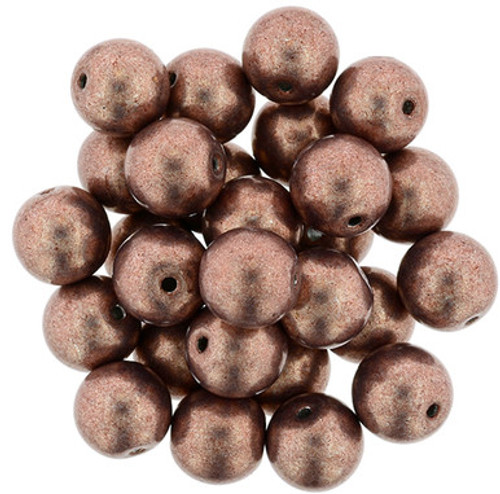 Starman Round Beads 8mm : ColorTrends: Saturated Metallic Autumn Maple (25pcs)