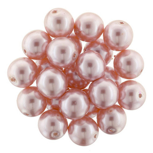 Starman Pearl Coat - Round 8mm : Pearl - Pink Rose (75pcs)