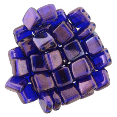 CzechMates Tile 6mm Bead, Cobalt - Vega - 50pcs