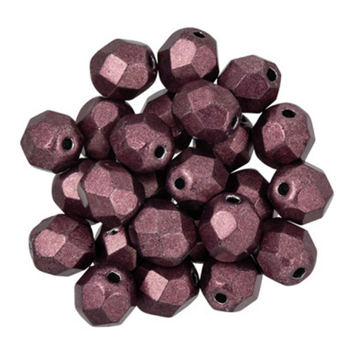Starman Fire-Polish 6mm : ColorTrends: Saturated Metallic Red Pear (25pcs)