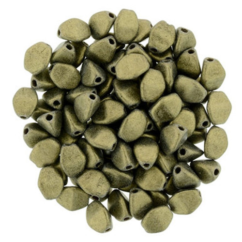Starman Pinch Beads 5 x 3mm : Metallic Suede - Gold (50pcs)