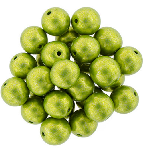 Starman Round Beads 8mm : ColorTrends: Saturated Metallic Lime Punch (25pcs)