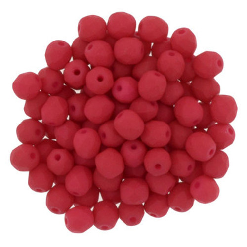 Starman Fire-Polish 4mm : Saturated Red (50pcs)