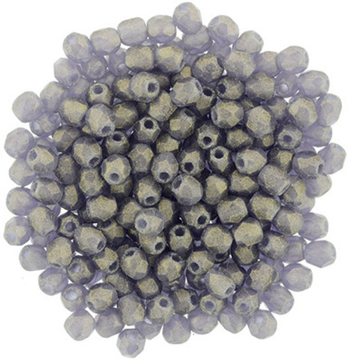 Starman Fire-Polish 2mm : Sueded Gold Tanzanite (50pcs)